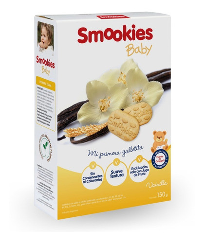Smookies Baby 6 Unidades 150gr. Sabor Vainilla 0