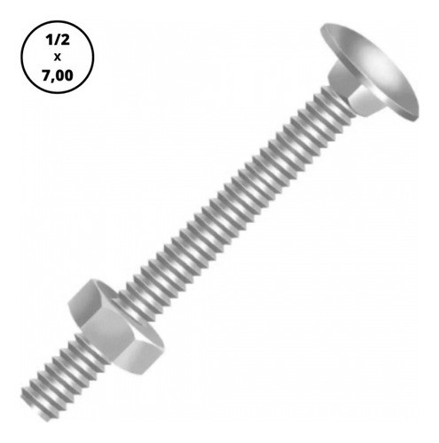Parafuso Frances 1/2x7,00 Com Porca 1