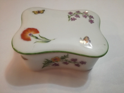Antiguo Alhajero Porcelana Limoges Tiffany Francia 0