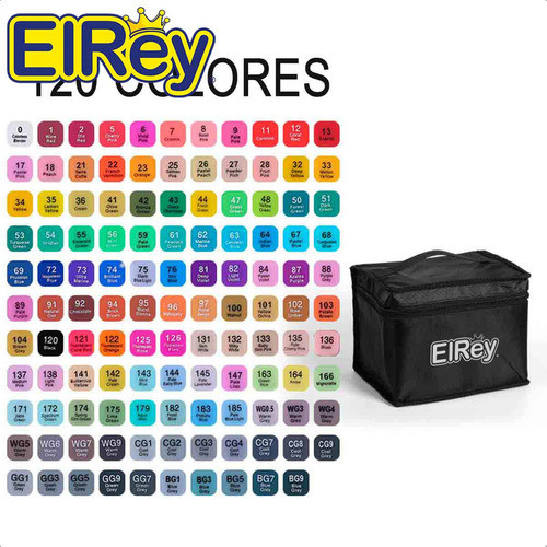 Set X120 Marcadores De Doble Punta Surtidos C/estuche El Rey 1