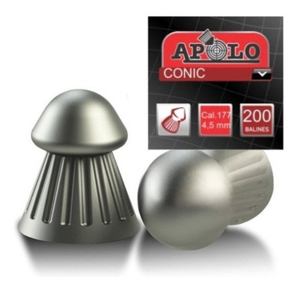 Balines 4,5 Mm Apolo Conic Caja X200 0