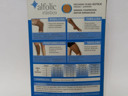 Rodillera Elástica Alfolic. Talle Del 1 Al 5. 1