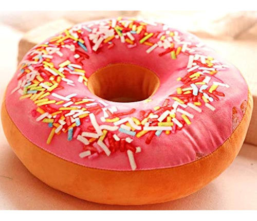 ~? Nunubee Round Doughnut Back Stuffed Cushion Throw Pillow 1