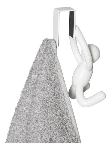 Set 2 Ganchos Sobre Puerta Blanco Buddy 1