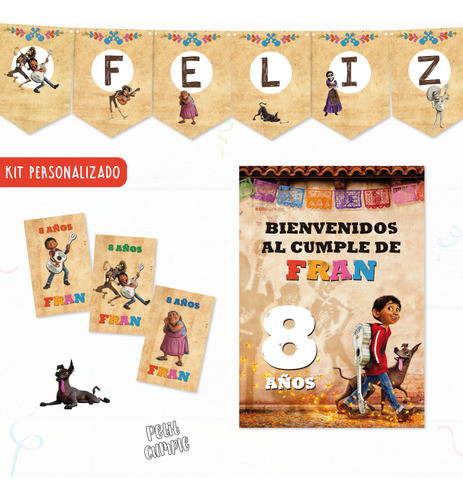 Kit Imprimible Coco Personalizado Cumpleaños Disney Pixar 0
