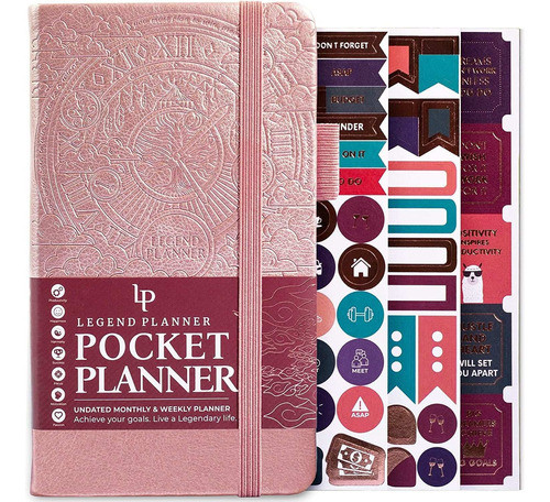 Agenda De Bolsillo Organizador Diario Con Accesorios - Rose 0