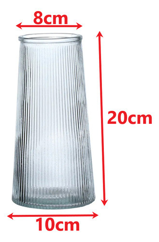 Vaso De Vidro Cilíndrico Decorativo Plantas Flores 20cm 1