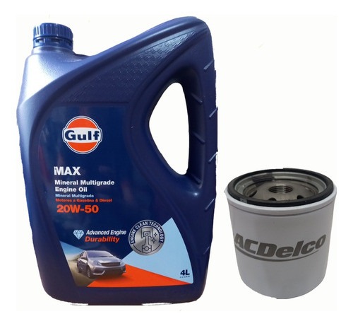 Kit Filtro De Aceite Para Chevrolet Corsa + 4lt Gulf 20w50 0