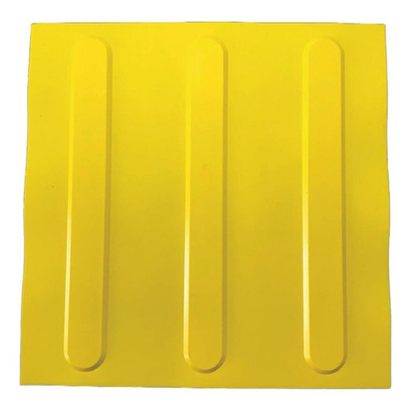 Kit 10 Pçs Piso Tátil Pvc 25x25 Direcional Amarelo 0