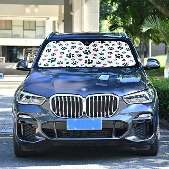 Parasol Para Auto Plegable Reflectivo Huellas Pets 140x70cm 1 Parasol Para Auto Plegable Reflectivo Huellas Pets 140x70cm 1