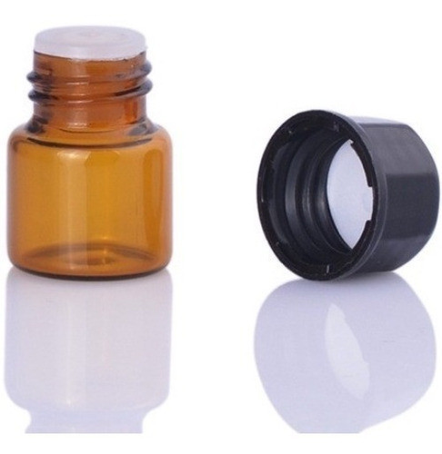 05 Frascos De Vidro Âmbar Gotejador 1ml - Aromaterapia 0