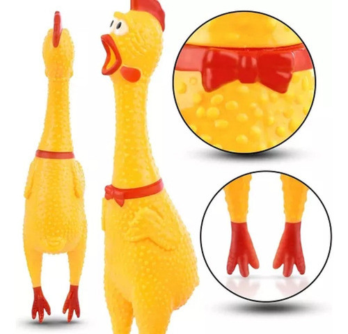 Juguete P/ Perro Gallina Chillona Pollo Chillon 30 Cm Chifle 0