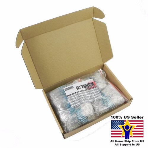 50value 500pcs 2w Resistor De Película Metálica +-1% Surtido 0