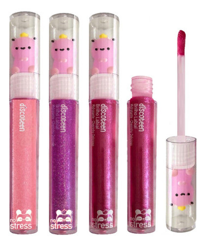24 Brilho Labial No Stress Ursinho Hb102529 Discoteen Atac S 1