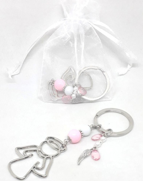 Souvenirs X15 Llaveros Bautismo Comunion Con Organza 1