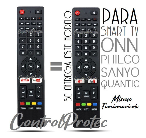 Control Remoto Smart Tv Philco Pld32hs7a Sanyo Lce32ih51d Lc 1