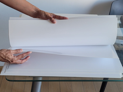 Placa Alto Impacto 1mm Blanco. 17 Planchas De 50cmm X 60cm 0