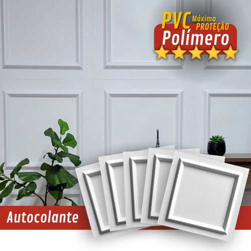 12 Placas Boiserie Autocolante Revestimento Parede Pvc 3d 1
