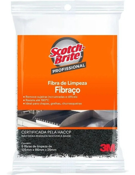20 Esponja Fibraço 3 M Limpeza Chapas Grelhas Churrasqueiras 0