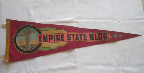 Antiguo Banderin De Empire State Bldg Estados Unidos 0