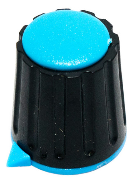 3 Perillas Potenciometro 17x20mm Eje Estriado 6mm Celeste 0