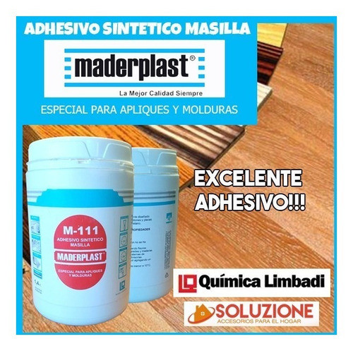 Adhesivo Vinilico M-111 Maderplast Pote 1,4 Kilos Molduras 1