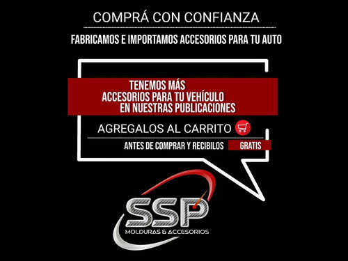Cubre Zocalos Laminados Negros P/ Fiat Mobi Logo + Bandera 1