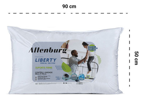 Kit 4 Travesseiros Altenburg King Size Liberty Macio 50x90cm 1