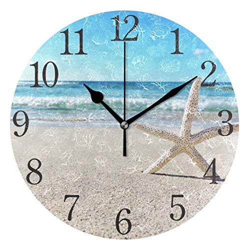 Suabo - Reloj De Pared Redondo Con Números Arábigos Diseño D 0