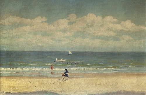 Francisco Emilio Bauzer - Día De Playa - Lámina 45x30 Cm. 0