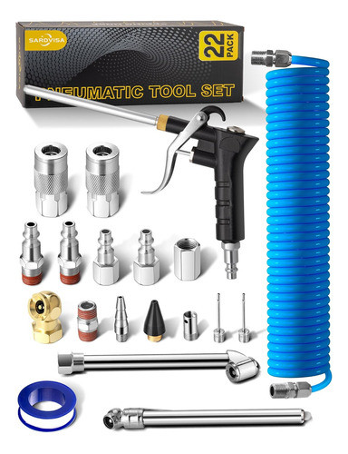 Kit De Accesorios De Aire De 22 Piezas, Manguera De 762 Metr 0