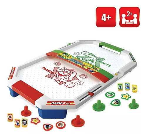 Jogo Foosball Super Mário Air Hockey Epoch 1