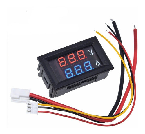 Voltímetro Amperímetro Digital Led Dc 10a Azul E Vermelho 0