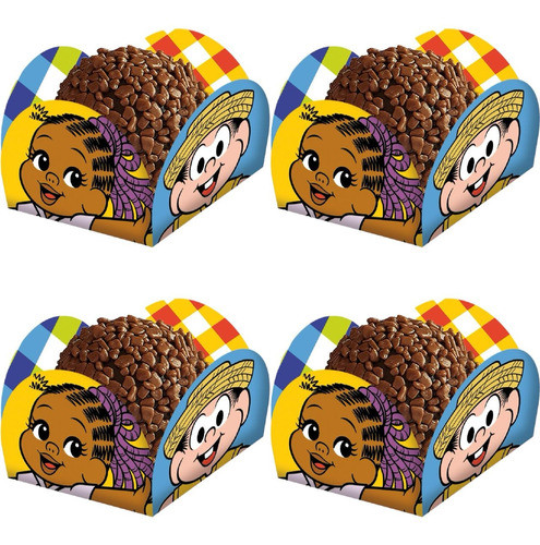 80 Unidades - Porta Forminha De Doce Arraiá Do Chico Bento 0