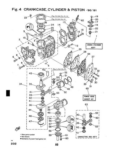 Juego De Aros Original Standard De Yamaha 30hp 2t 1979-1989 1