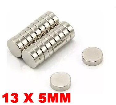 Ima De Neodimio Disco 13mm X 5mm 20 Pç 13x5mm 13 X 5 Mm 0