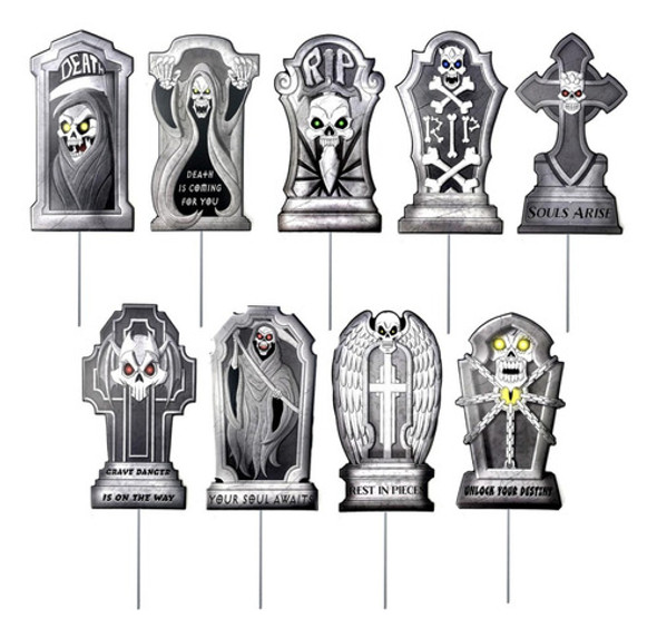 Lapidas Halloween 1 Unidad 41 X 23 Cm Decoracion Halloween 1