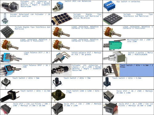 Pack 30x Pulsador 4.3mm Push Button Boton Tecla Tact-p 1