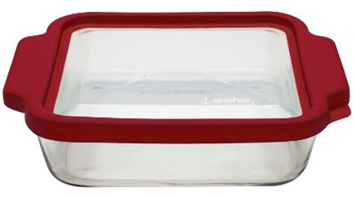 Plato Cuadrado Para Pasteles Anchor Hocking Con Tapa Truefit 0