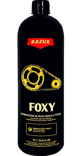Foxy Remove Óleo Graxa Limpa Corrente Razux 1l + Escova 1
