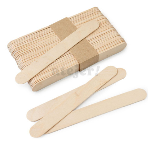 Palitos De Helado Anchos - Para Maquetaría X 50 Unid Madera 1