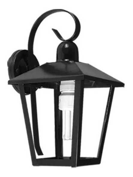 Faroles Exterior Trapecio Con Mensula Negro Apto Led E27 0