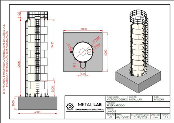 Projeto Reservatório / Tanque 1 Projeto Reservatório / Tanque 1