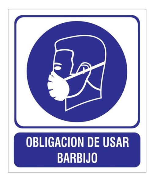 Cartel Obligación Usar Barbijo 22x26 Alto Impacto 0