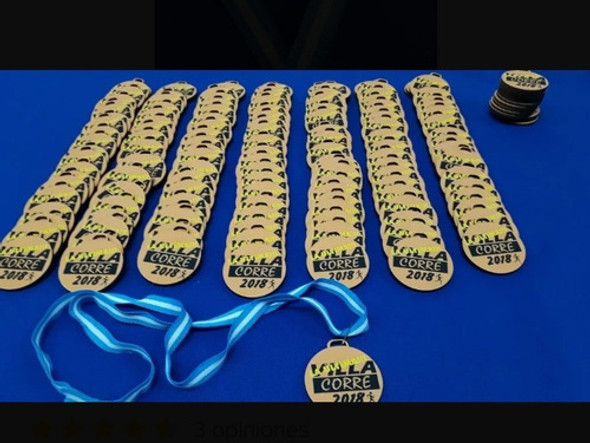 Medallas Mdf Souvenir Torneo Cumple Sticker X 25 Unid 0