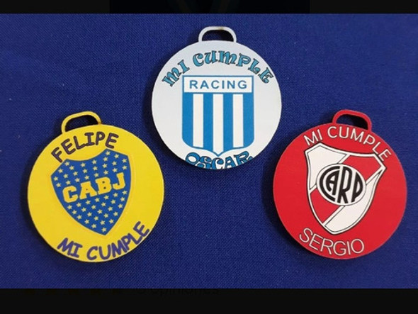 Medallas Mdf Souvenir Torneo Cumple Sticker X 25 Unid 1