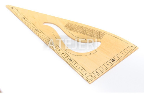 Escuadra Fime Para Modista De Madera Lustrada 1