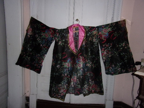 Verdadero Kimono Chino, Tela Tipo Seda, Talle L. Teatro 0