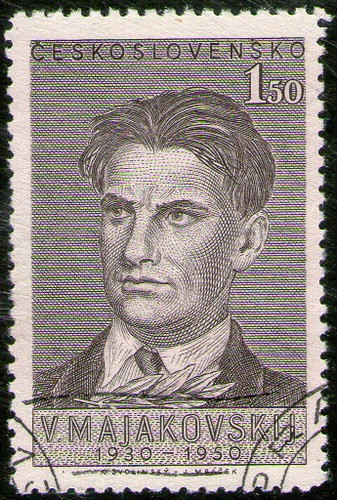 Checoslovaquia Sello Usado Poeta Ruso V. Mayakovski Año 1950 0