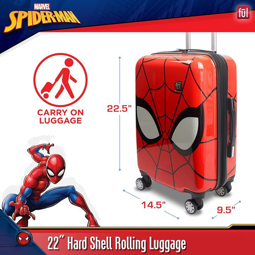 Ful Marvel Spider-man 22 Pulgadas Equipaje Rodante, Diseño D 1